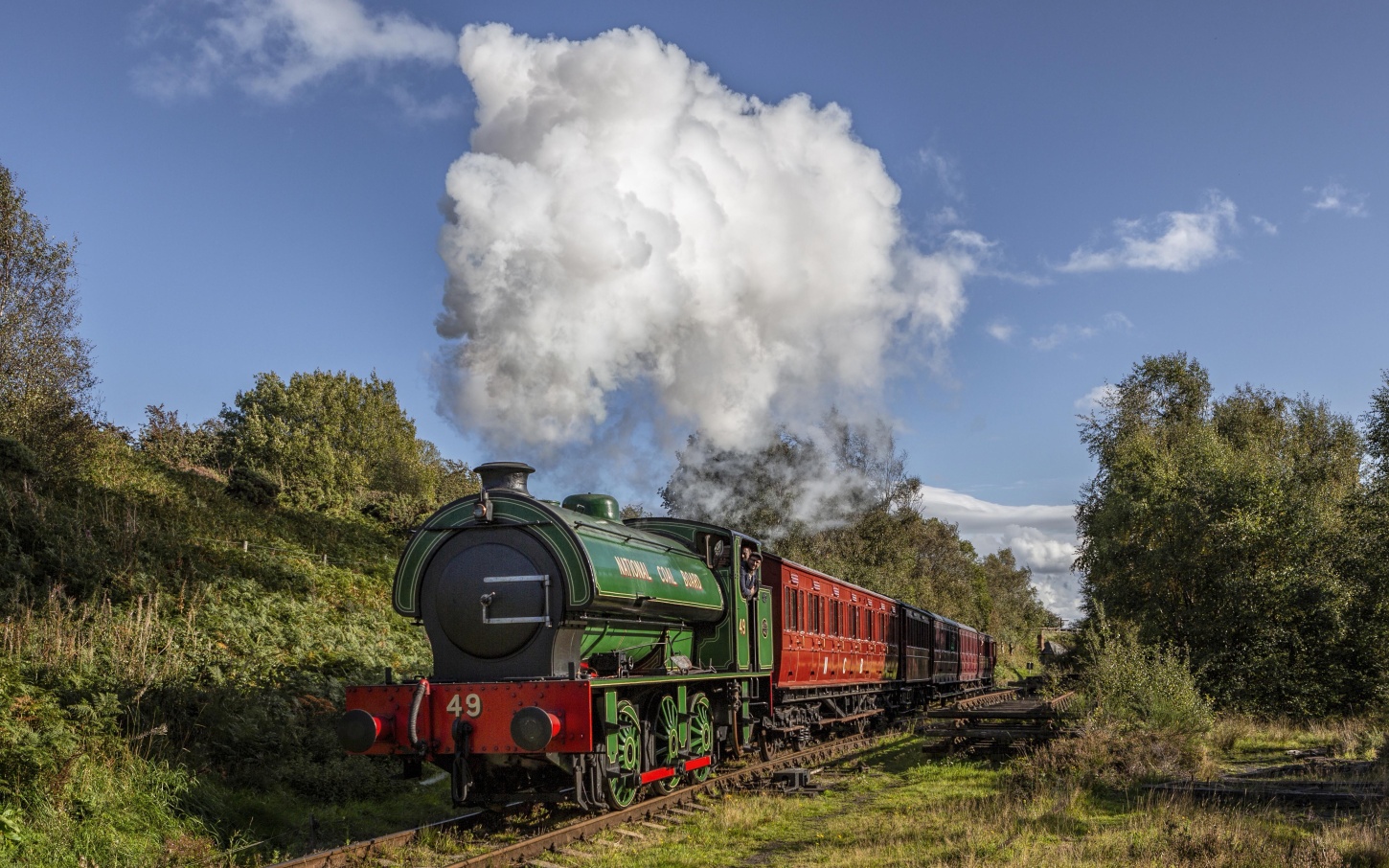 Dampfzug Nostalgie Dampfzug Großbritannien Tanfield Railway Eisenbahn Nostalgie